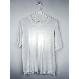 Arcaa Ada Organic Cotton Linen T Shirt Short Sleeve White Oversized Minimal